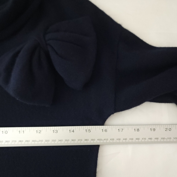 Love Moschino Sweater Bow Mini Dress In Navy - Picture 7 of 9